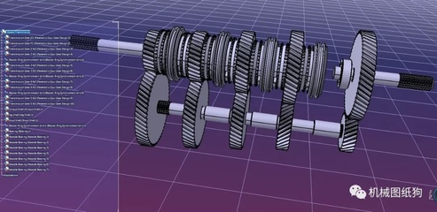 【差減變速器】5速變速箱內部齒輪結構3D圖紙 STP格式