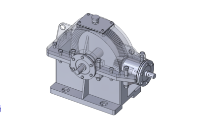 【差減變速器】belvel-gear-box一級錐齒輪箱3D圖紙 STEP格式 附工程圖