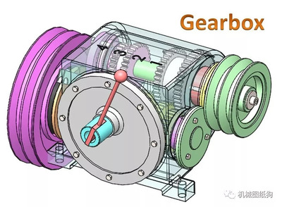 差減變速器 4檔齒輪箱機(jī)構(gòu)3D模型圖紙 Solidworks